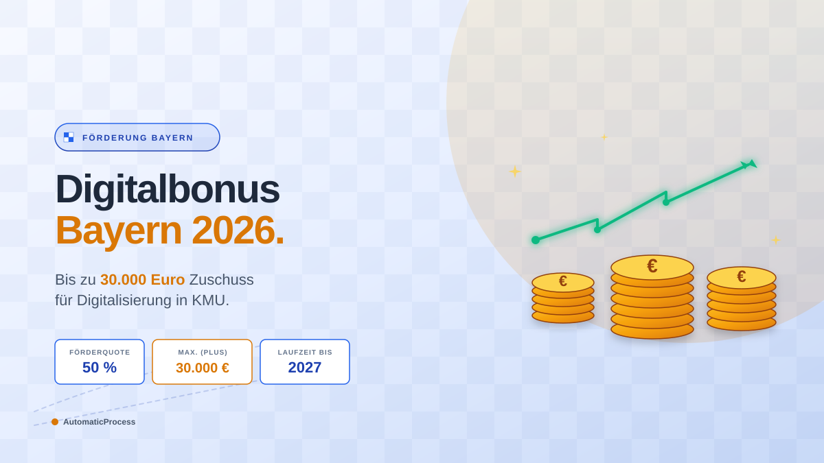 Digitalbonus Bayern 2026: Bis zu 30.000 € Förderung für Digitalisierung in KMU