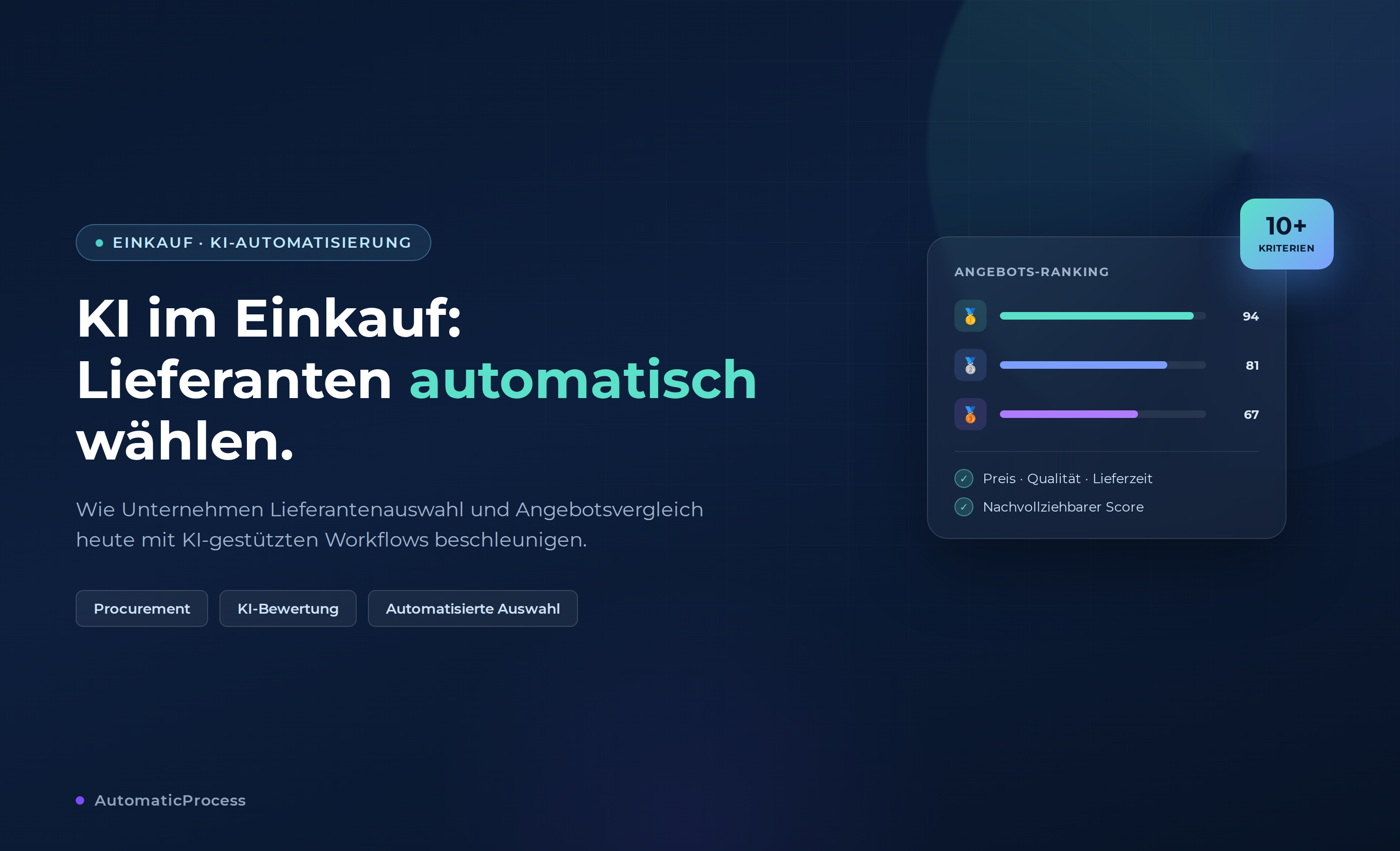 KI im Einkauf: Wie Unternehmen 2026 Lieferantenauswahl automatisieren